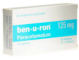 BEN-U-RON supp 125 mg bébé 10 pce