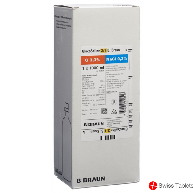 GLUCOSALINE 1:1 Braun 1000ml Ecofl pl 10 pce