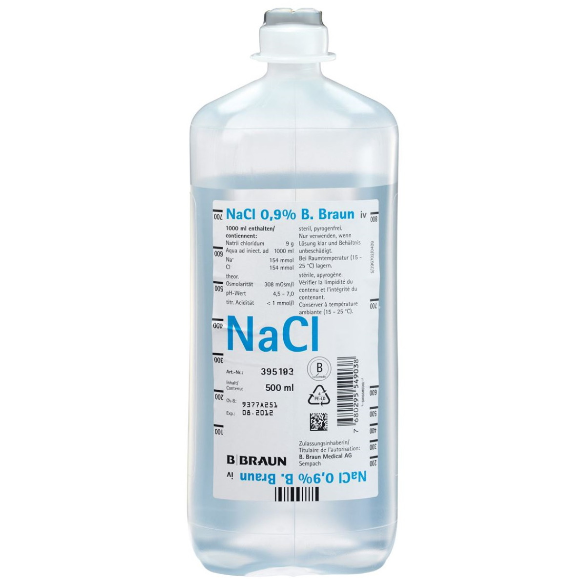 NACL Braun 0.9 % 500ml Ecofl pl