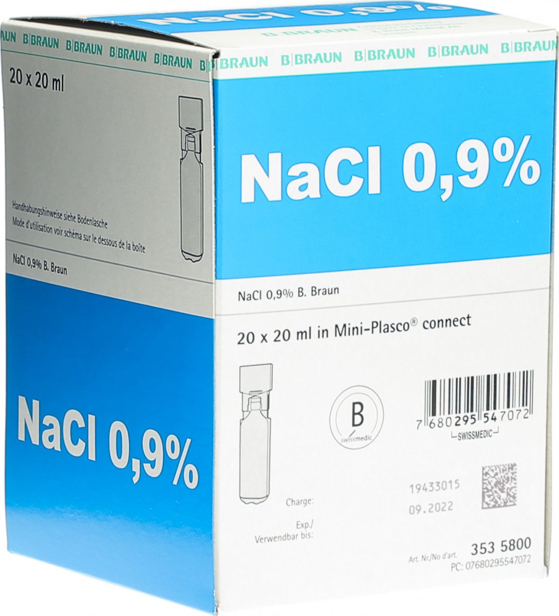 NACL Braun 0.9 % 20ml Mini Pl connect 20 pce
