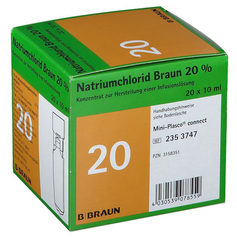 NACL Braun conc perf 10 % 10ml MiniPl con 20 pce