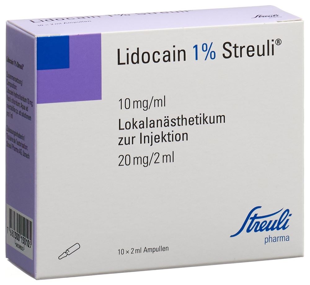 Lidocaïne Streuli Ampoules 10mg/ml, 10x2ml