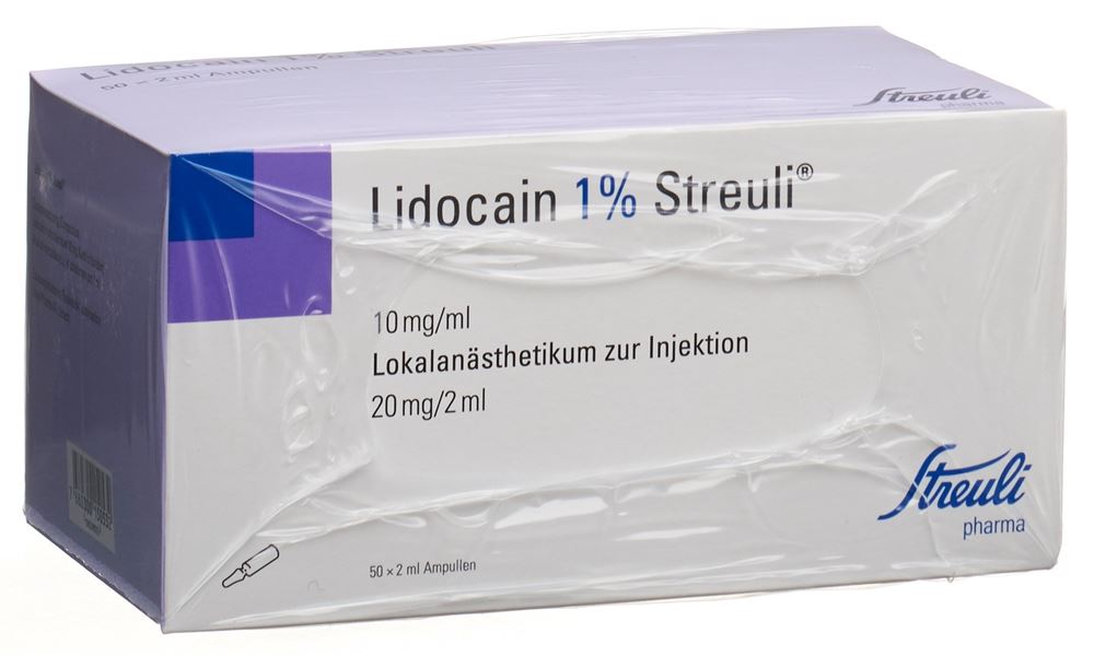 Lidocaïne Streuli Ampoules 10mg/ml, 50x2ml