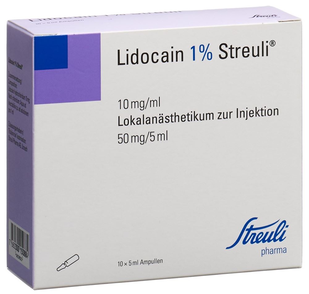 Lidocaïne Streuli Ampoules 10mg/ml, 10x5ml