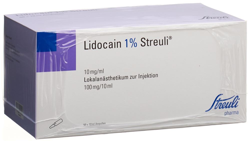 Lidocaïne Streuli Ampoules 10mg/ml, 50x10ml