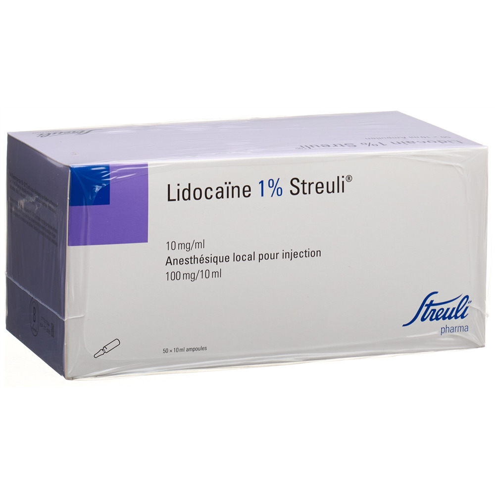 Lidocaïne Streuli Ampoules 10mg/ml, 50x10ml