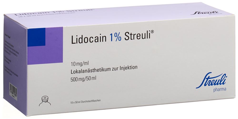 Lidocaïne Streuli Flacons 10mg/ml, 10x50ml