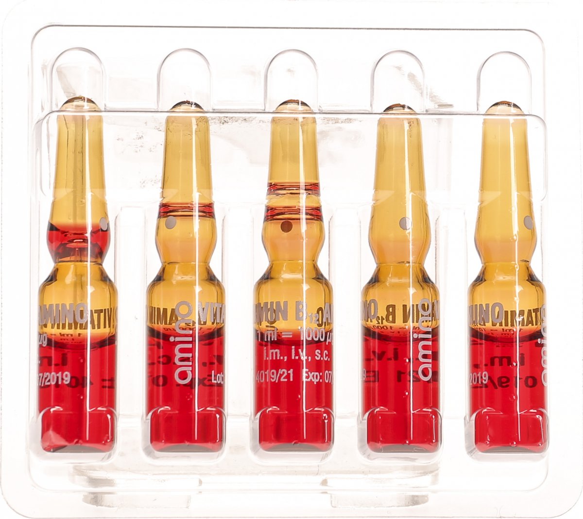 VITAMINE B12 Amino sol inj 1000 mcg 10 amp 1 ml