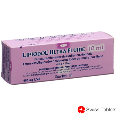 LIPIODOL Ultra-fluide sol inj 4.8 g/10ml amp 10 ml