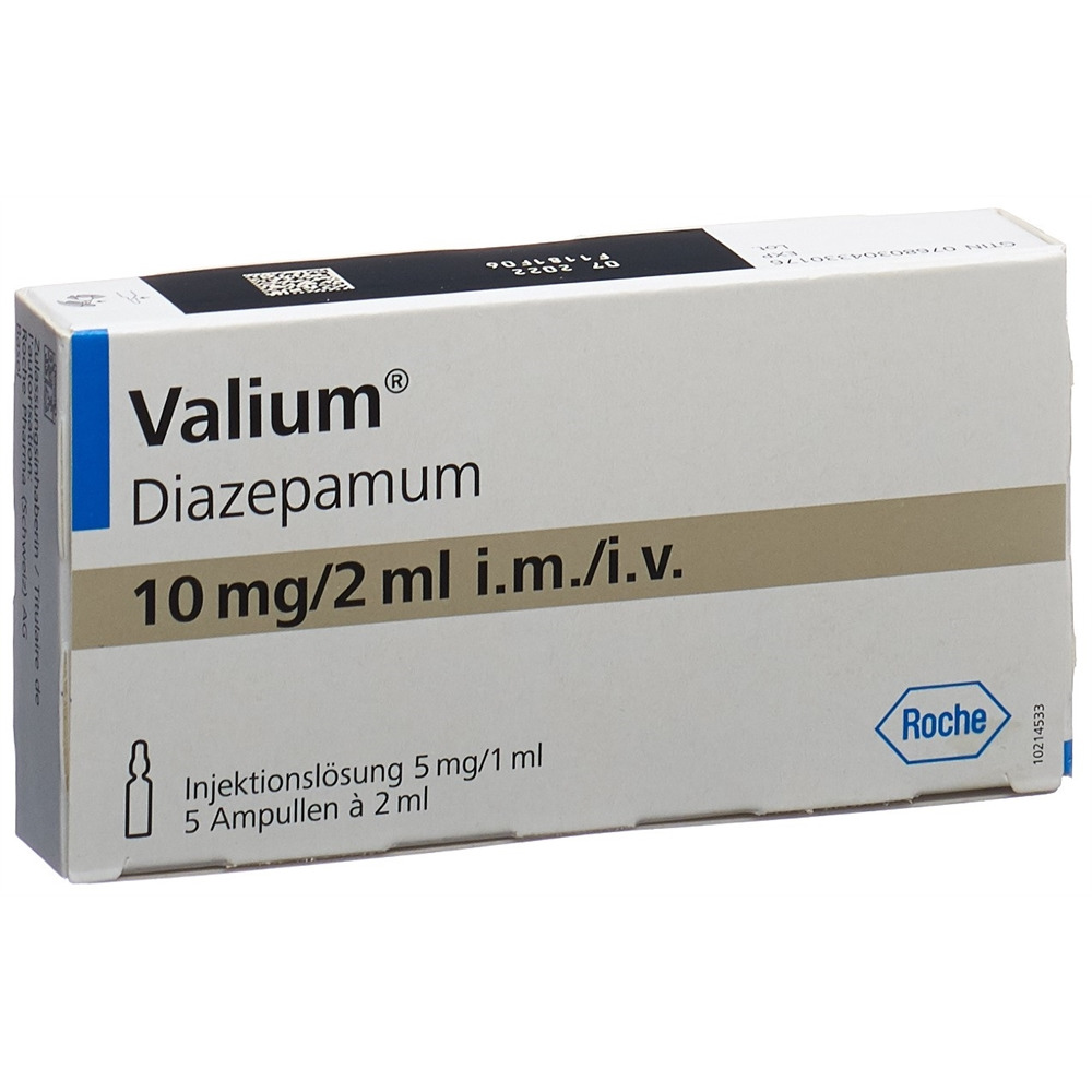 VALIUM sol inj 10 mg/2ml i.m./i.v. 5 amp 2 ml