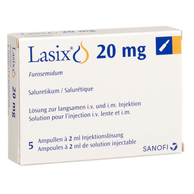 LASIX sol inj 20 mg/2ml 5 amp 2 ml