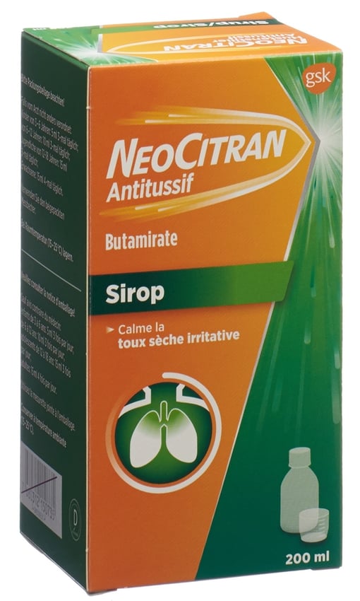 NEOCITRAN Antitussif sirop 15 mg/10ml 200 ml
