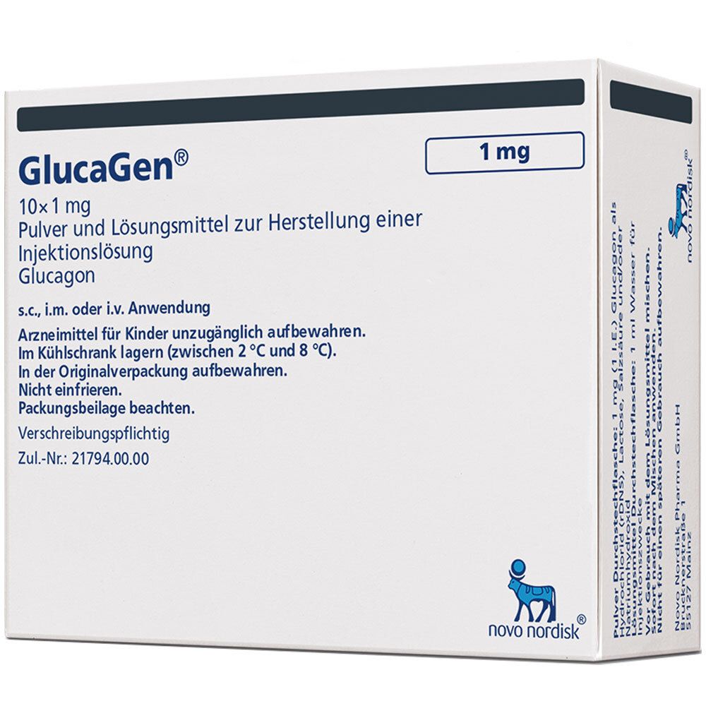 GLUCAGEN Novo 1 mg c solv flac