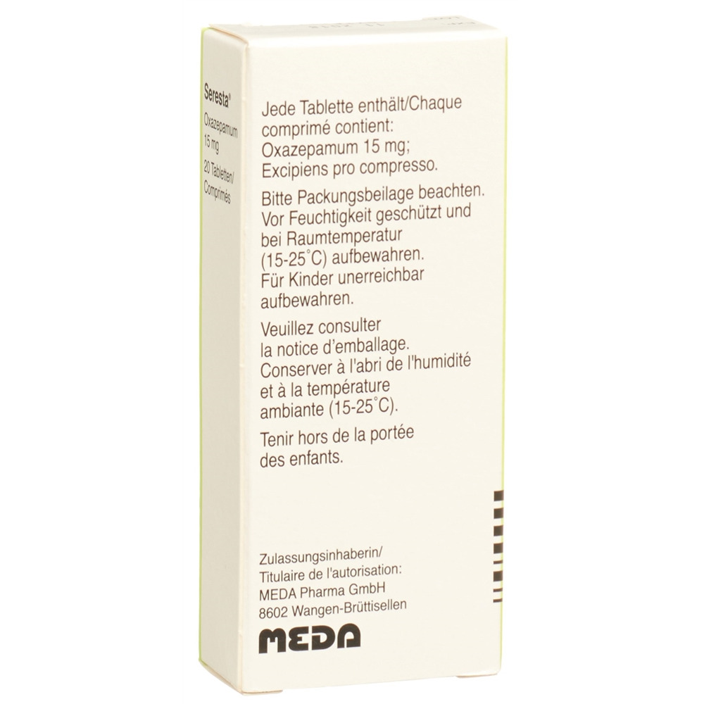 SERESTA cpr 15 mg 20 pce