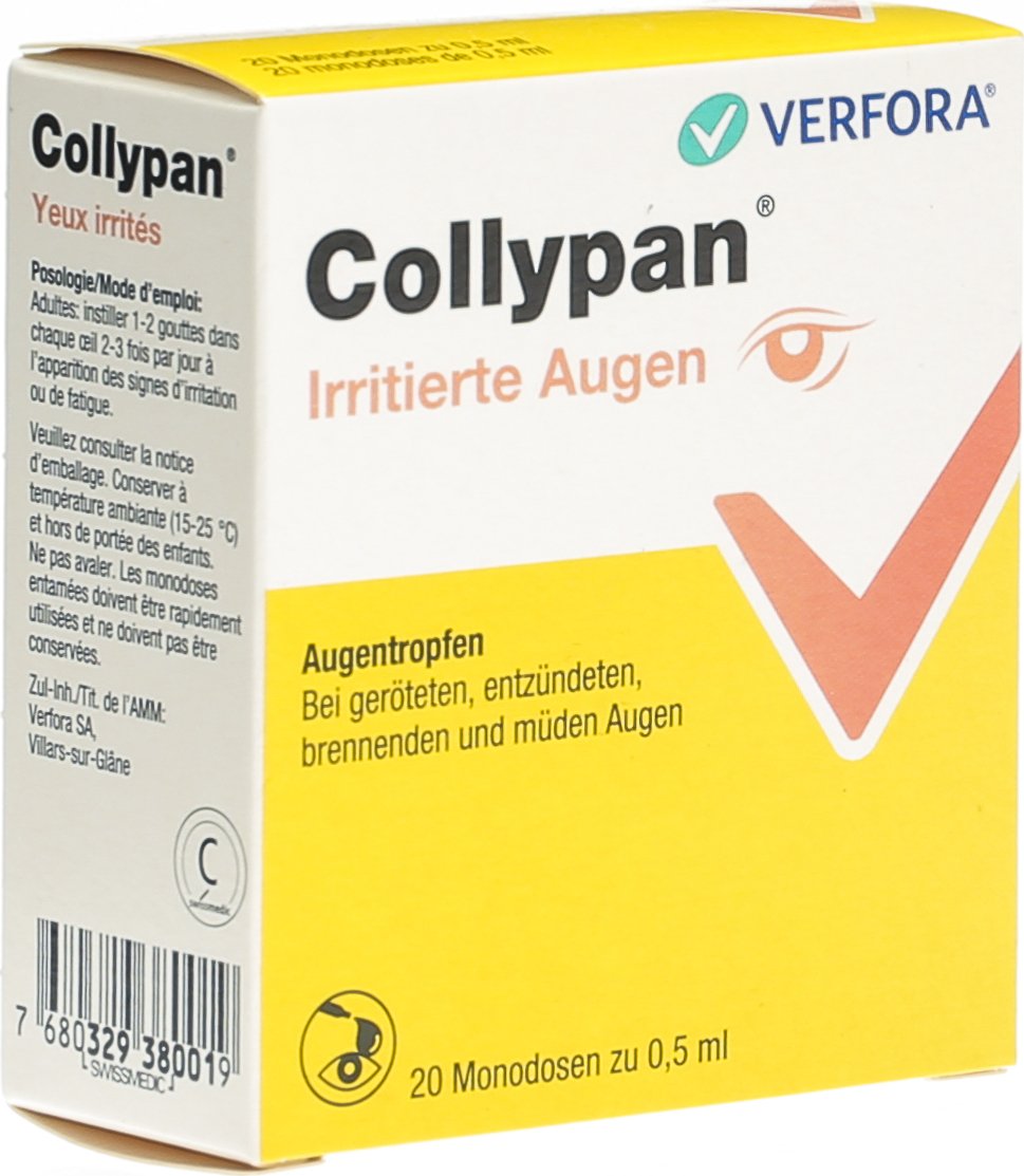 COLLYPAN yeux irrités MD 20 monodos 0.5 ml