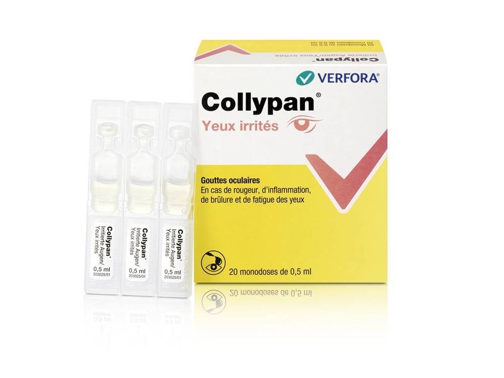 COLLYPAN yeux irrités MD 20 monodos 0.5 ml