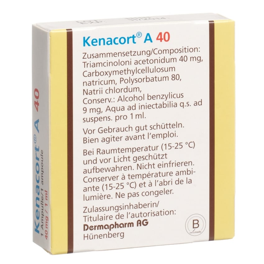 KENACORT A 40 susp inj 40 mg/ml amp 1 ml