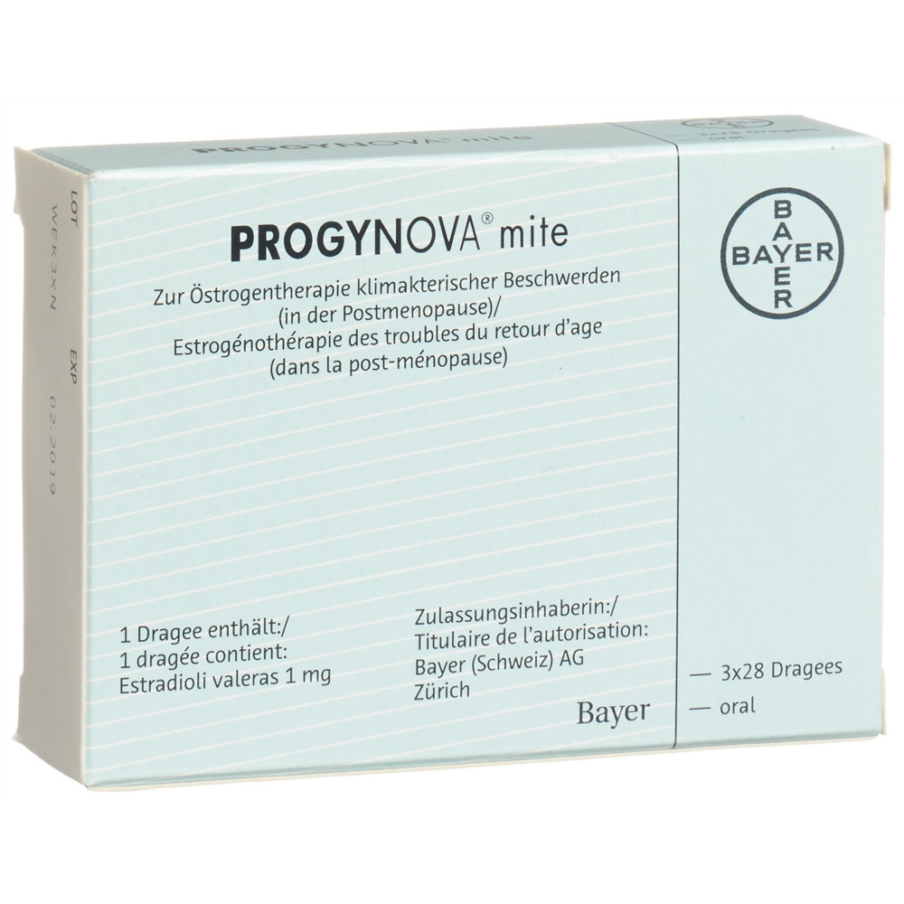 PROGYNOVA mite drag 1 mg 3 x 28 pce