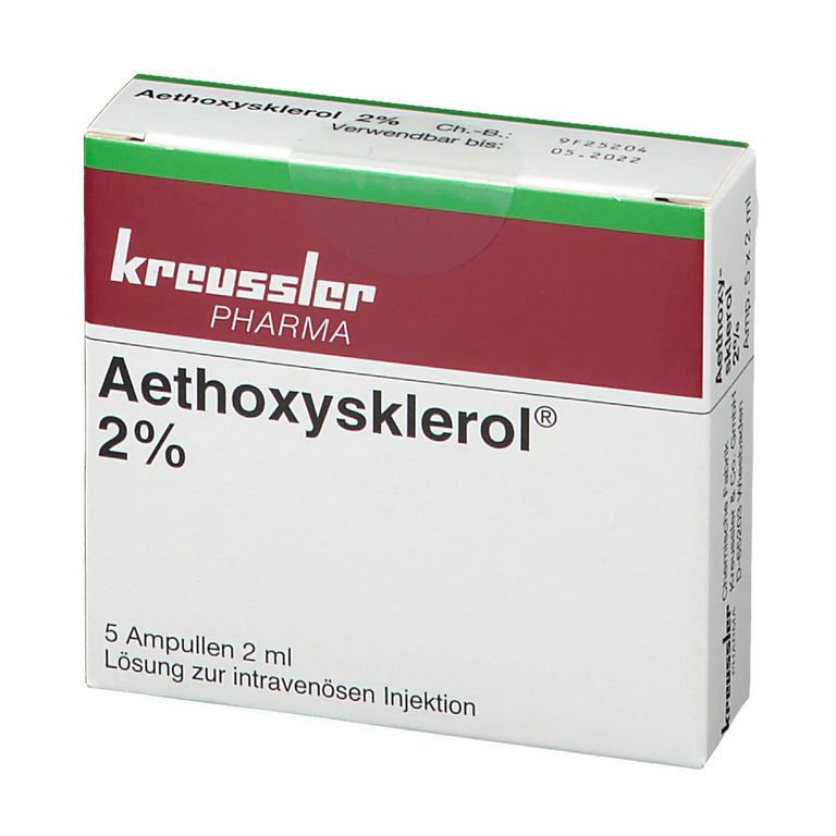 AETHOXYSKLEROL sol inj 2 % 5 amp 2 ml