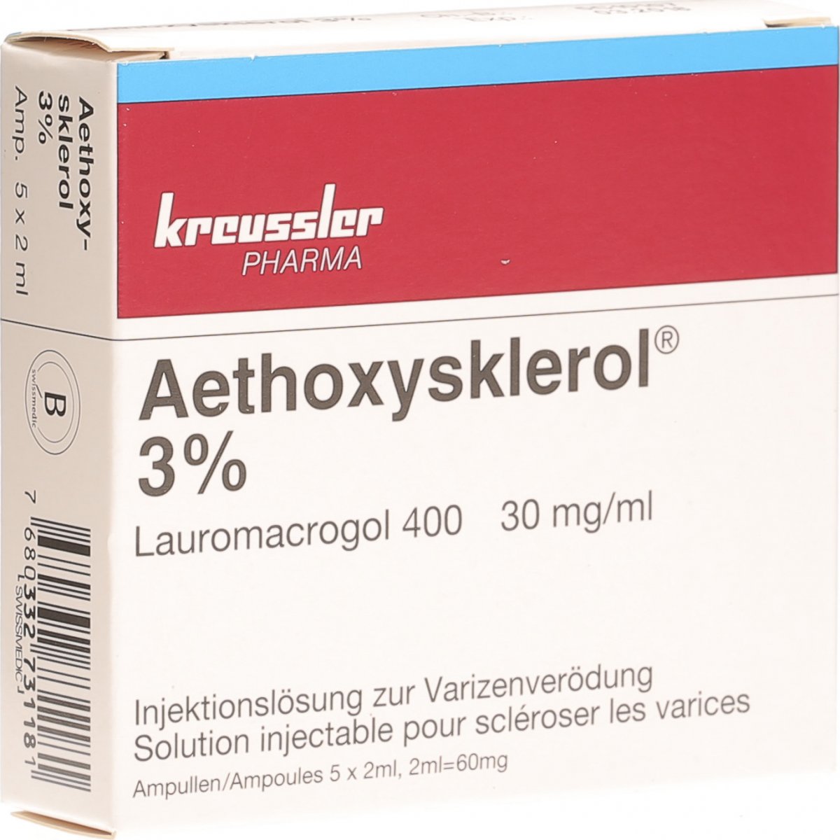 AETHOXYSKLEROL sol inj 3 % 5 amp 2 ml