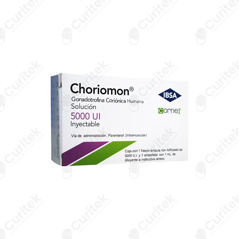 CHORIOMON 5000 UI c solv (seringue) flac 3 pce