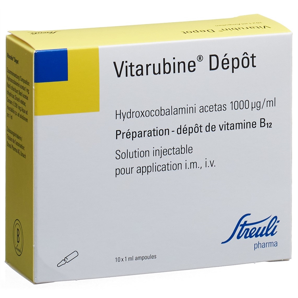 VITARUBIN Dépôt sol inj 1 mg/ml 10 amp 1 ml