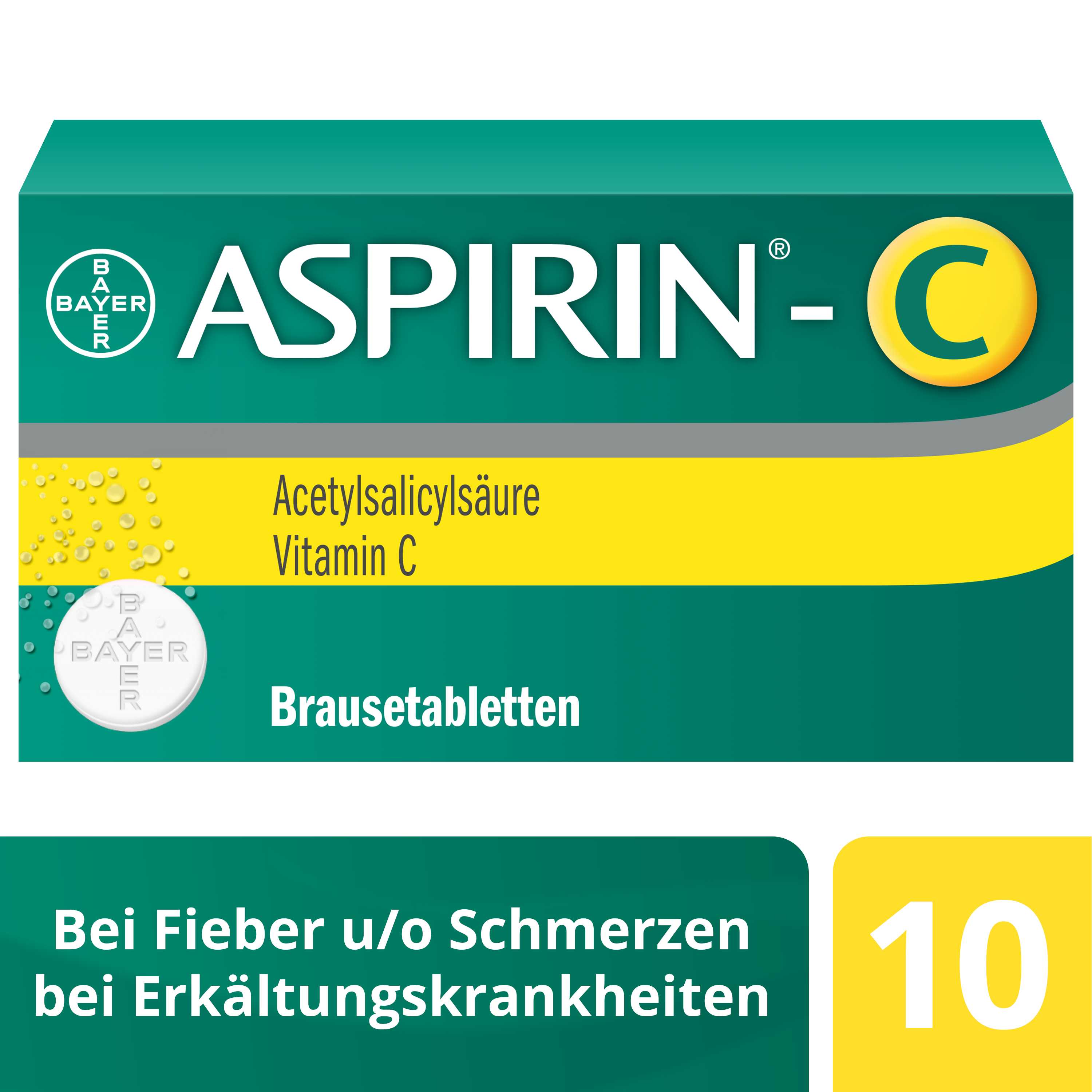 ASPIRINE C cpr eff sach 10 pce