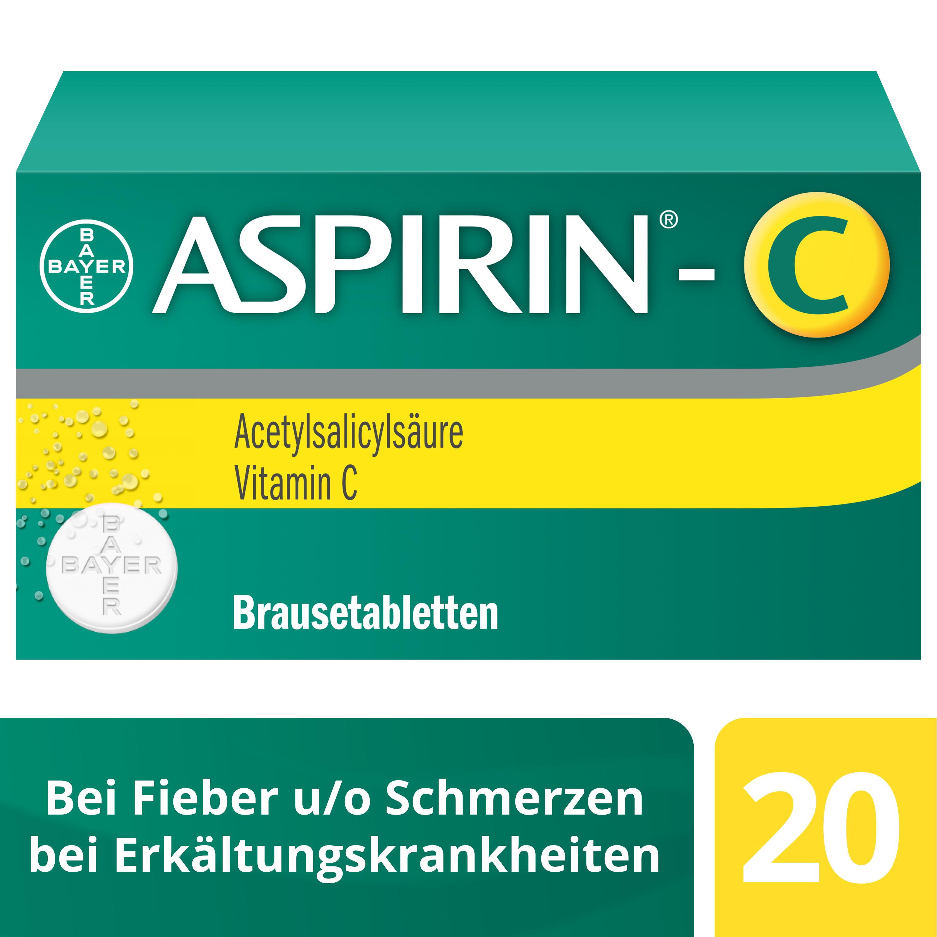 ASPIRINE C cpr eff sach 20 pce