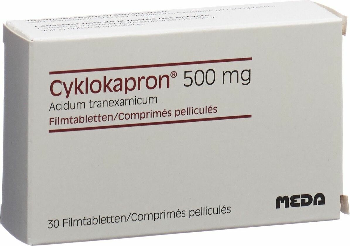 CYKLOKAPRON cpr pell 500 mg 30 pce