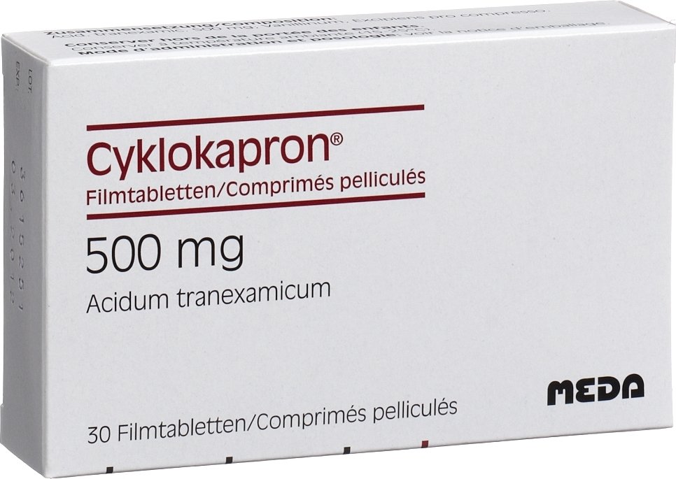 CYKLOKAPRON cpr pell 500 mg 30 pce