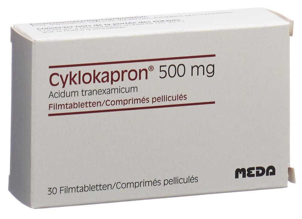 CYKLOKAPRON cpr pell 500 mg 30 pce