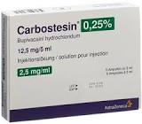 CARBOSTESIN 0.25% Adre 50 mg/20ml 5 flac 20 ml