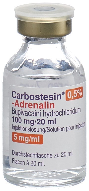 CARBOSTESIN 0.5% Adre 100 mg/20ml 5 flac 20 ml