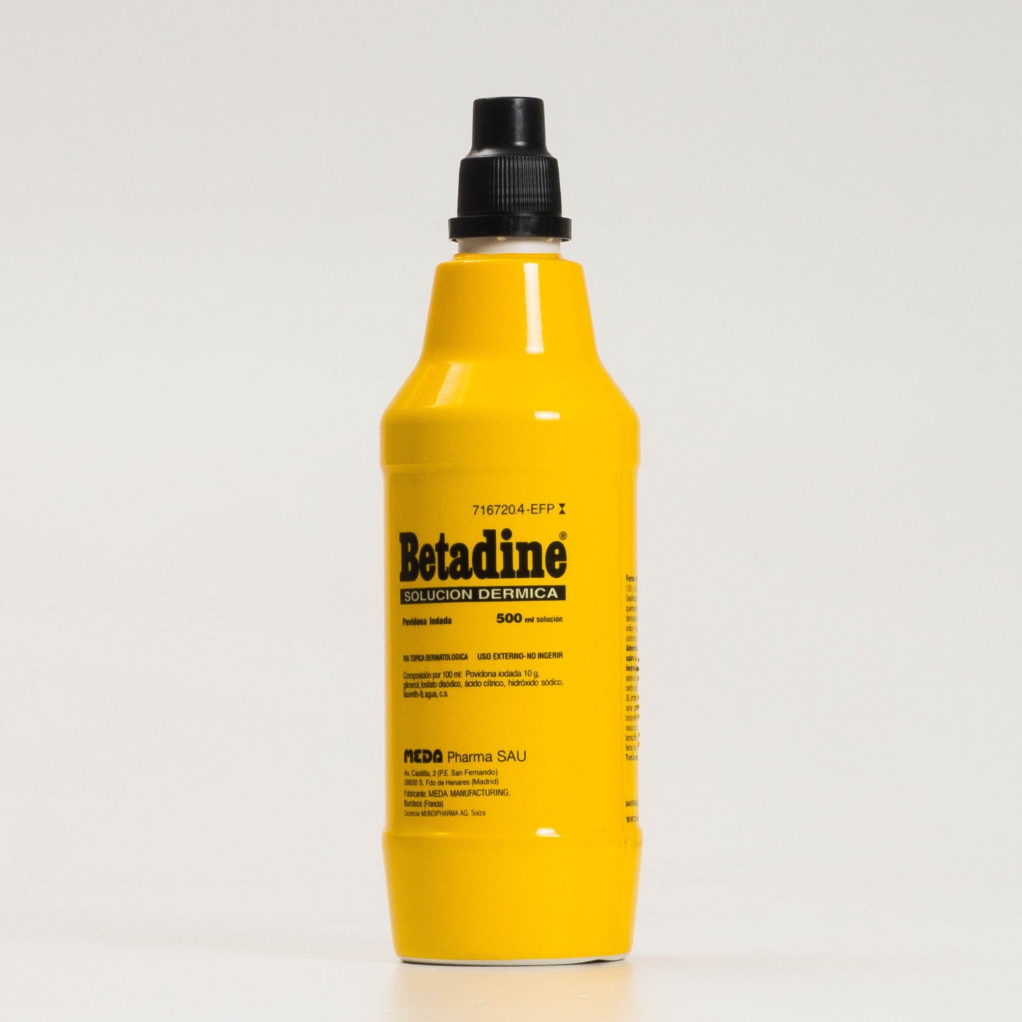 BETADINE solution désinfectante (n) fl 500 ml