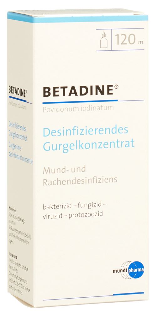 Betadine desinfizierendes Gurgelkonzentrat, Konzentrat zur Herstellung einer Gurgellösung