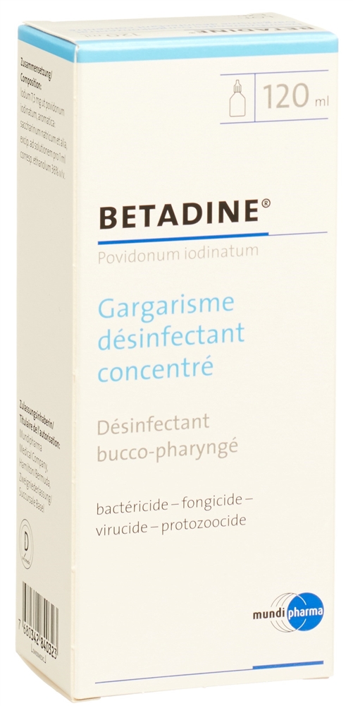 Betadine desinfizierendes Gurgelkonzentrat, Konzentrat zur Herstellung einer Gurgellösung