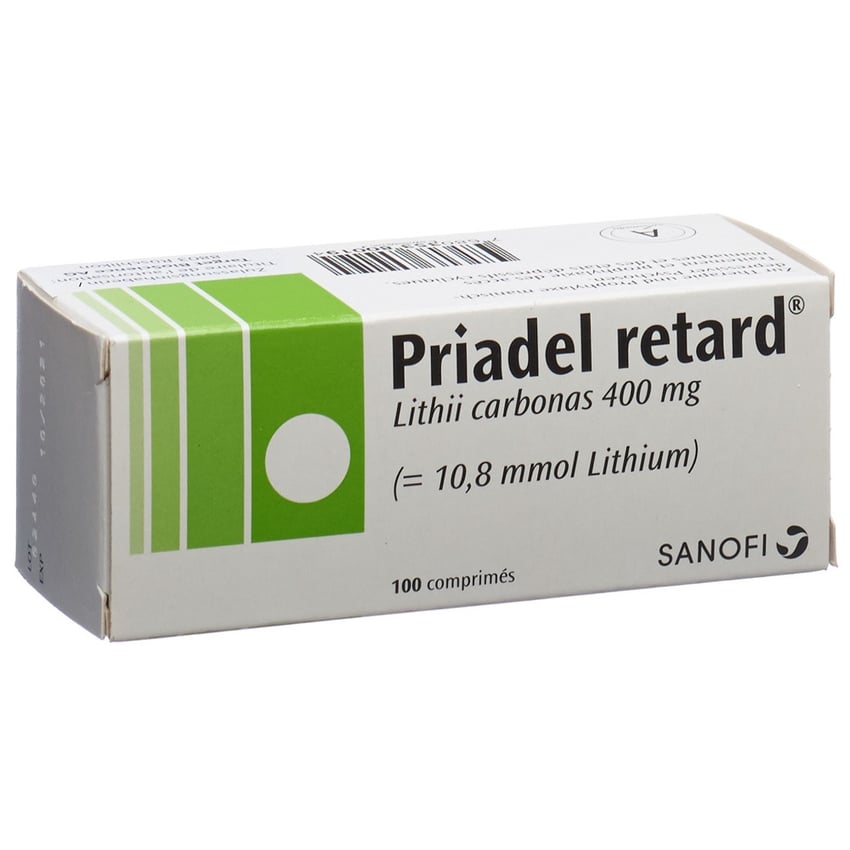 PRIADEL cpr ret 400 mg retard 100 pce