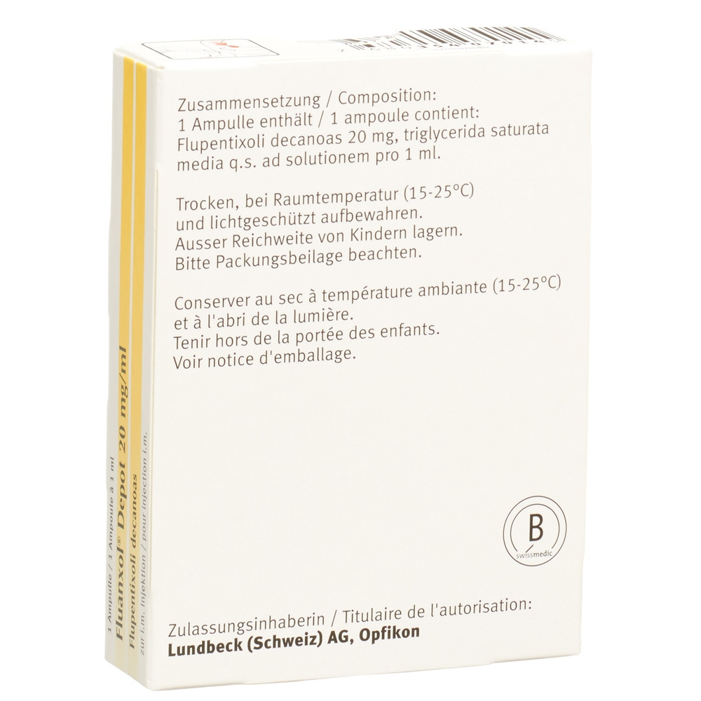 FLUANXOL Depot sol inj 20 mg/ml amp 1 ml