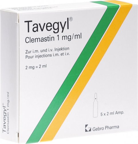 TAVEGYL sol inj 2 mg/2ml i.m./i.v. 5 amp 2 ml