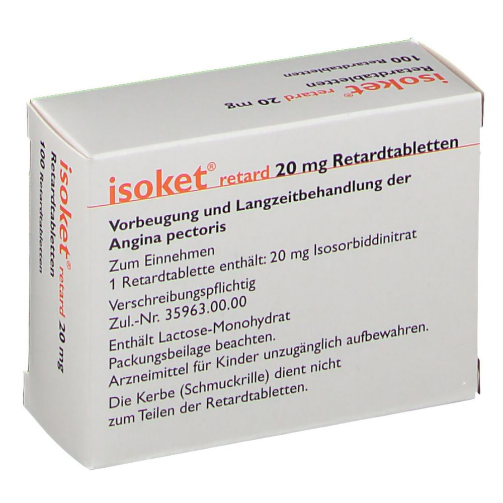 ISOKET retard cpr ret 20 mg 100 pce