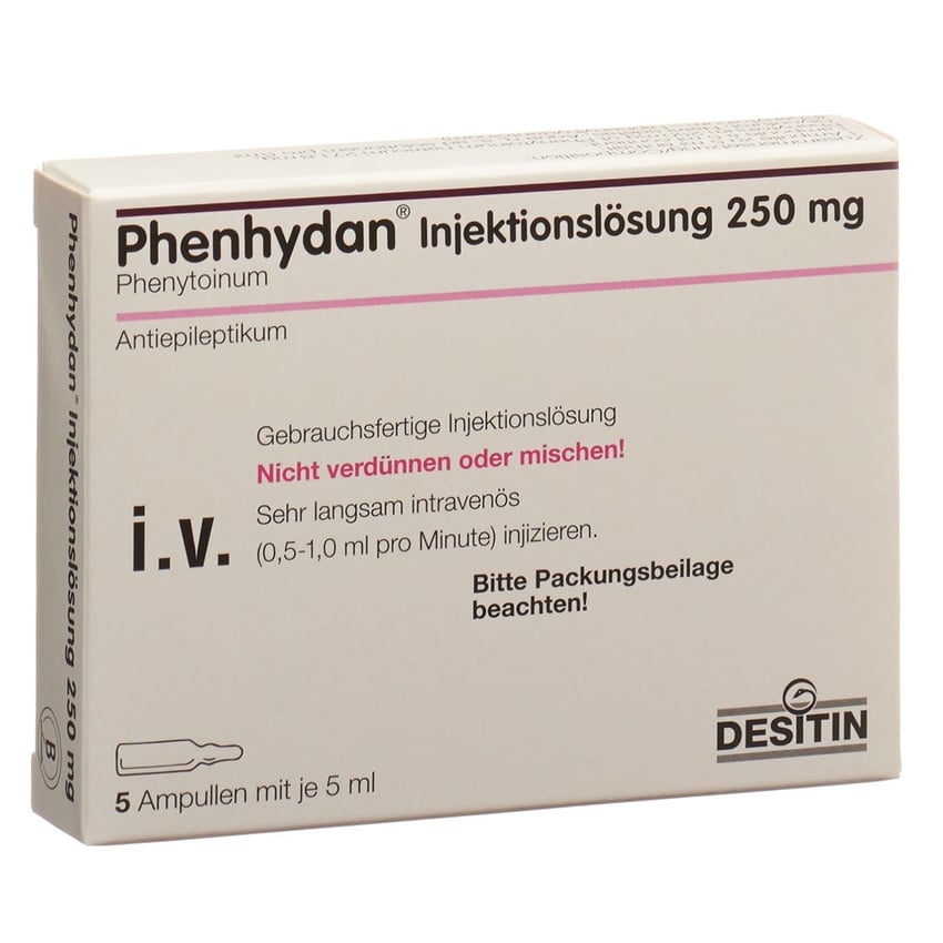 PHENHYDAN sol inj 250 mg/5ml i.v. 5 amp 5 ml