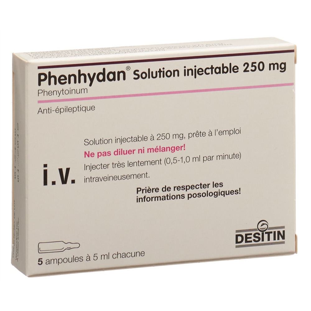 PHENHYDAN sol inj 250 mg/5ml i.v. 5 amp 5 ml