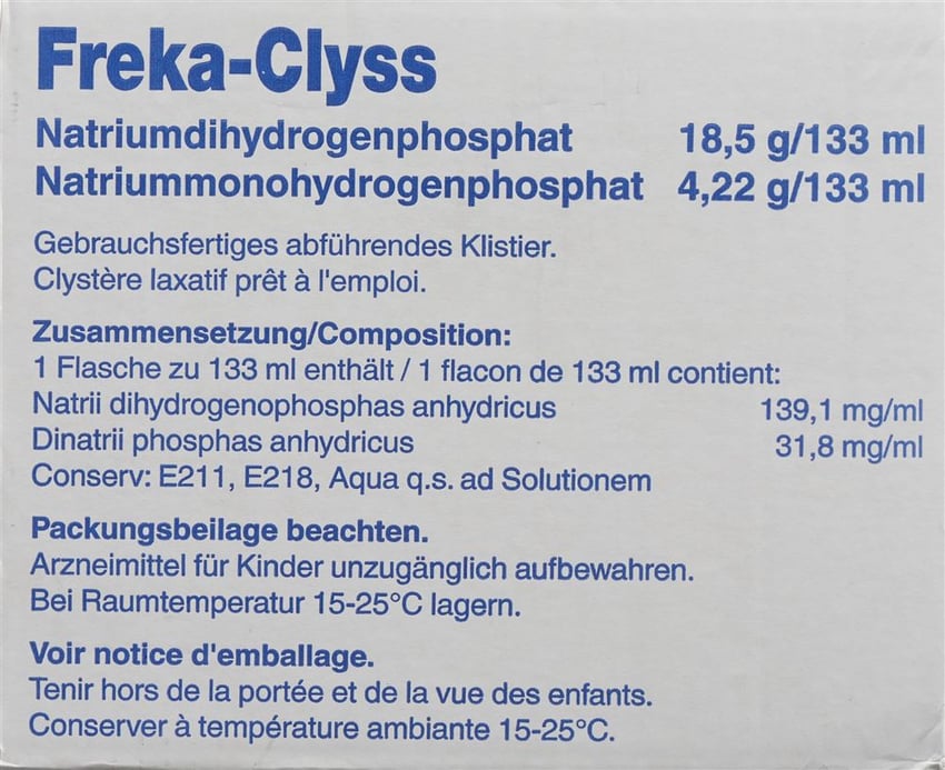FREKA CLYSS clistère 20 fl 133 ml