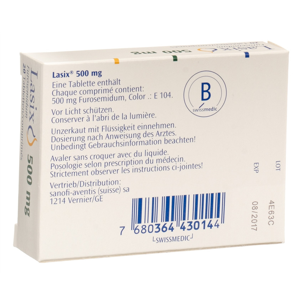 LASIX cpr 500 mg 20 pce