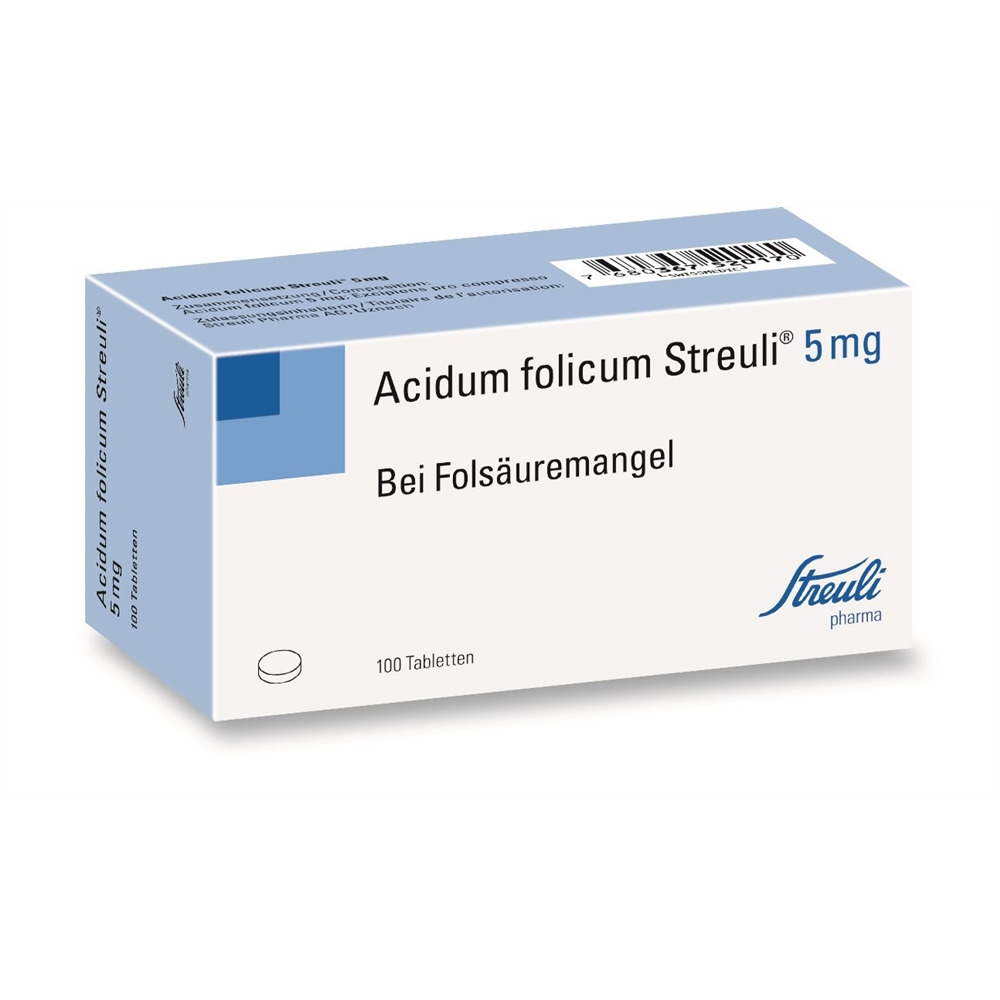 ACIDUM FOLICUM Streuli cpr 5 mg 100 pce