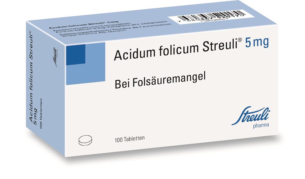 Acidum folicum Streuli 5 mg, Tabletten