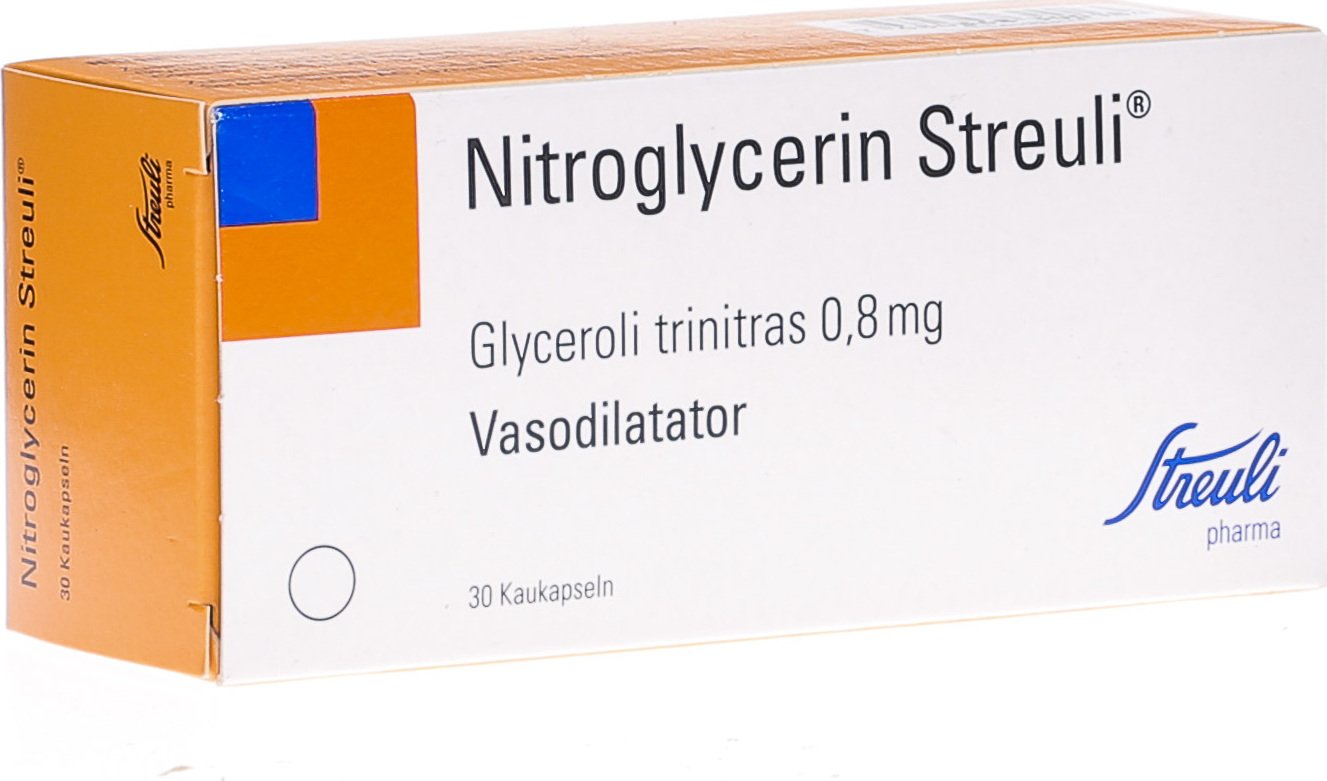 NITROGLYCERINE Streuli caps croquer 0.8 mg 30 pce