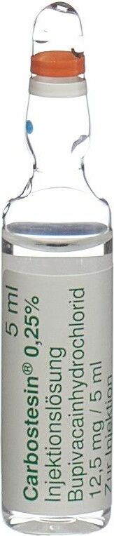 CARBOSTESIN 0.25% sol inj 12.5 mg/5ml 5 amp 5 ml