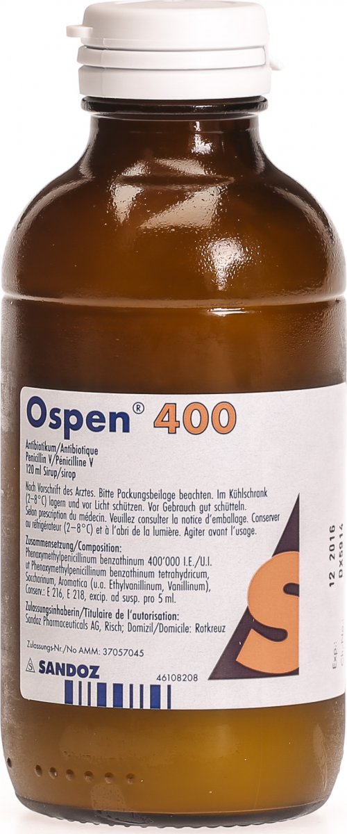 OSPEN 400 sirop 400000 UI/5ml (n) fl 120 ml