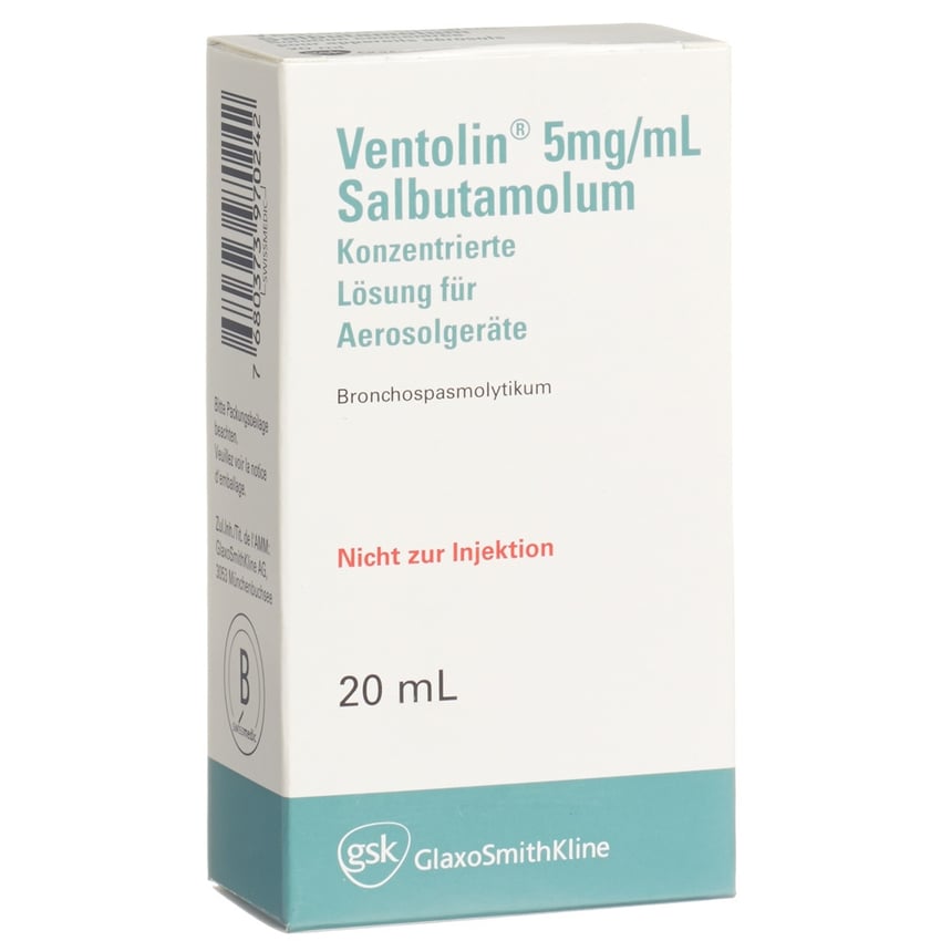 VENTOLIN sol inhal 5 mg/ml 20 ml